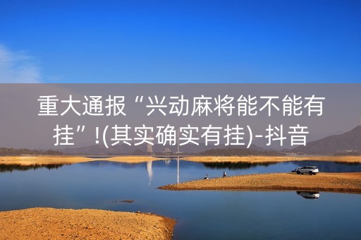 重大通报“兴动麻将能不能有挂”!(其实确实有挂)-抖音