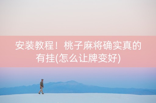安装教程！桃子麻将确实真的有挂(怎么让牌变好)