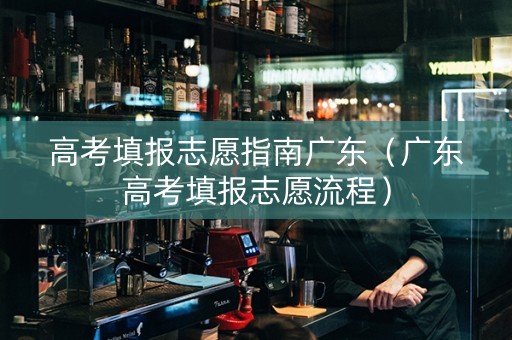 高考填报志愿指南广东（广东高考填报志愿流程）