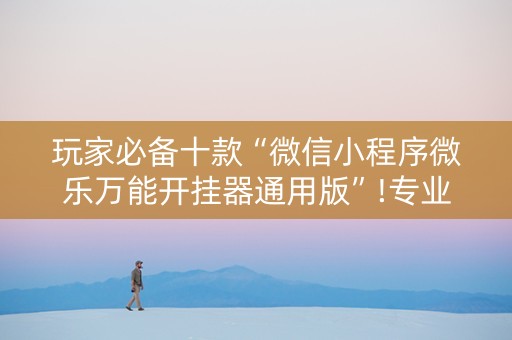玩家必备十款“微信小程序微乐万能开挂器通用版”!专业师傅带你一起了解（详细教程）-抖音