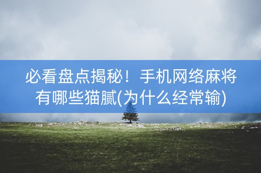 必看盘点揭秘！手机网络麻将有哪些猫腻(为什么经常输)