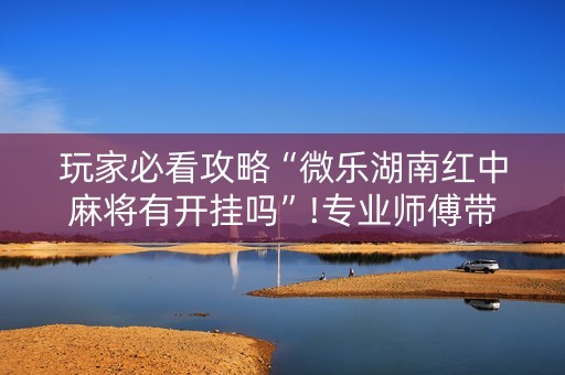 玩家必看攻略“微乐湖南红中麻将有开挂吗”!专业师傅带你一起了解（详细教程）-抖音
