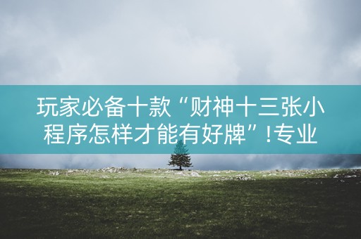 玩家必备十款“财神十三张小程序怎样才能有好牌”!专业师傅带你一起了解（详细教程）-抖音