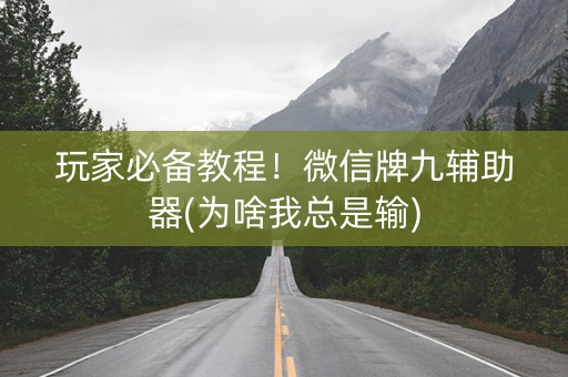 玩家必备教程！微信牌九辅助器(为啥我总是输)