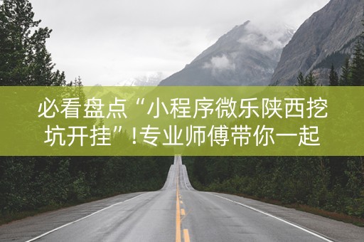 必看盘点“小程序微乐陕西挖坑开挂”!专业师傅带你一起了解（详细教程）-抖音