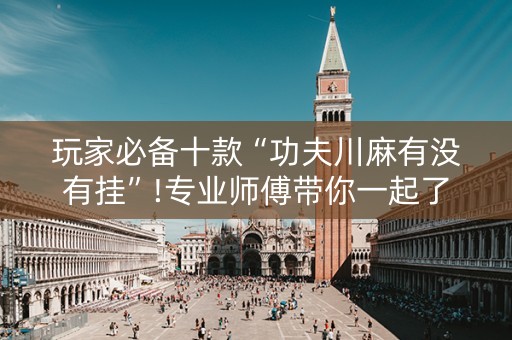 玩家必备十款“功夫川麻有没有挂”!专业师傅带你一起了解（详细教程）-抖音