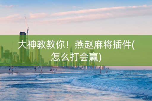 大神教教你！燕赵麻将插件(怎么打会赢)
