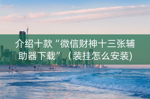 介绍十款“微信财神十三张辅助器下载”（装挂怎么安装)