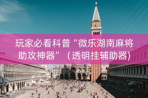 玩家必看科普“微乐湖南麻将助攻神器”（透明挂辅助器)