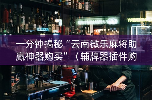 一分钟揭秘“云南微乐麻将助赢神器购买”（辅牌器插件购买)