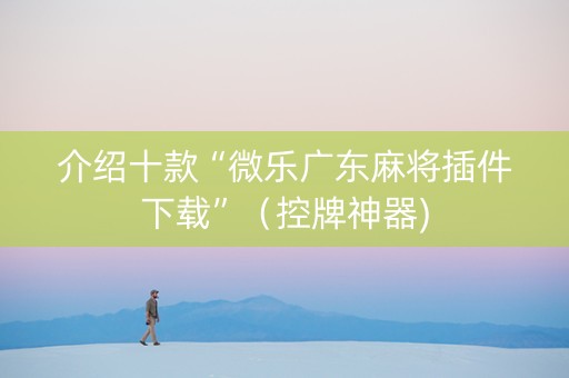 介绍十款“微乐广东麻将插件下载”（控牌神器)