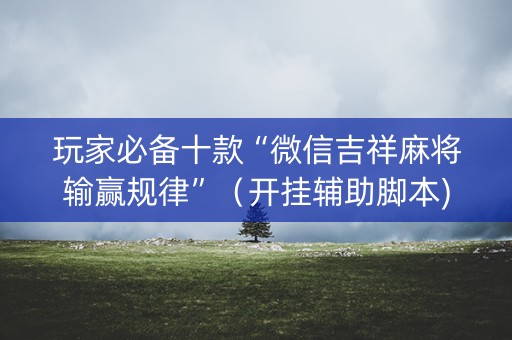玩家必备十款“微信吉祥麻将输赢规律”（开挂辅助脚本)