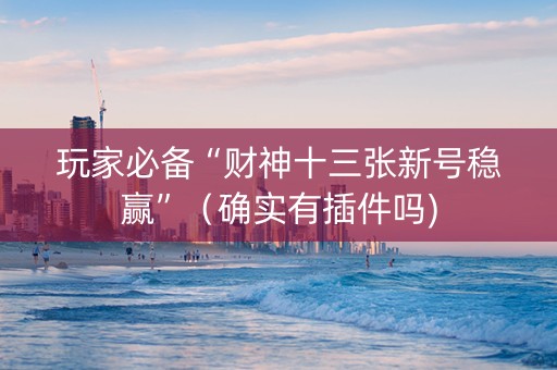 玩家必备“财神十三张新号稳赢”（确实有插件吗)