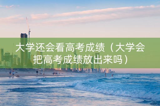 大学还会看高考成绩（大学会把高考成绩放出来吗）