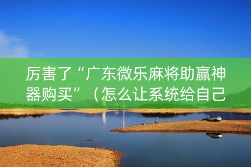 厉害了“广东微乐麻将助赢神器购买”（怎么让系统给自己好牌)