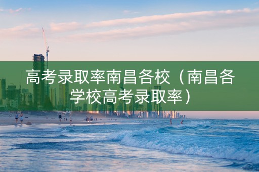 高考录取率南昌各校（南昌各学校高考录取率）