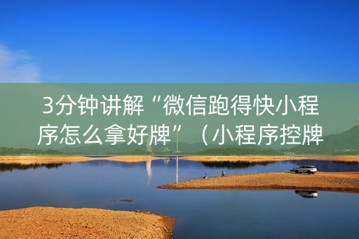 3分钟讲解“微信跑得快小程序怎么拿好牌”（小程序控牌器)