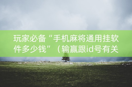 玩家必备“手机麻将通用挂软件多少钱”（输赢跟id号有关系吗)