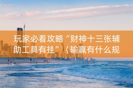 玩家必看攻略“财神十三张辅助工具有挂”（输赢有什么规律)