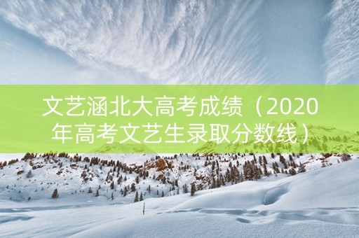 文艺涵北大高考成绩（2020年高考文艺生录取分数线）