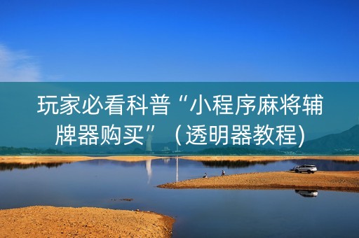 玩家必看科普“小程序麻将辅牌器购买”（透明器教程)