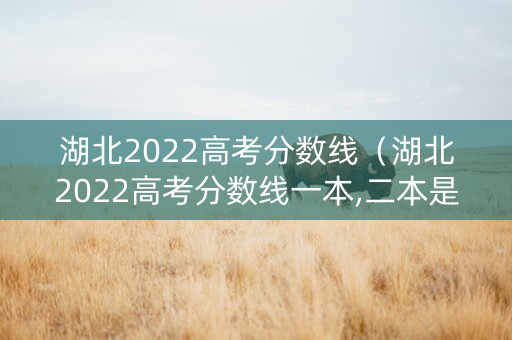 湖北2022高考分数线（湖北2022高考分数线一本,二本是多少）