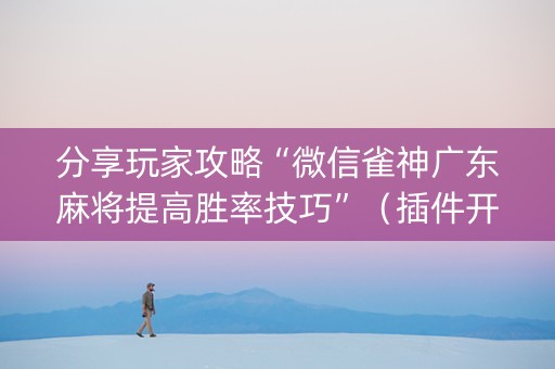 分享玩家攻略“微信雀神广东麻将提高胜率技巧”（插件开挂免费AI)