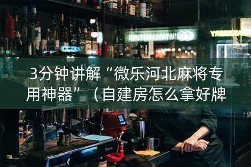 3分钟讲解“微乐河北麻将专用神器”（自建房怎么拿好牌)