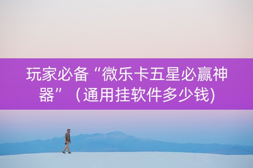 玩家必备“微乐卡五星必赢神器”（通用挂软件多少钱)