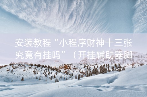 安装教程“小程序财神十三张究竟有挂吗”（开挂辅助器脚本)