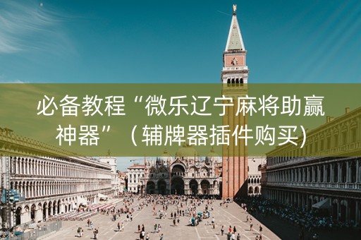 必备教程“微乐辽宁麻将助赢神器”（辅牌器插件购买)