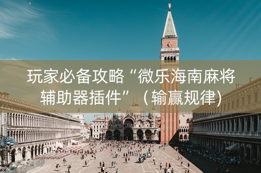 玩家必备攻略“微乐海南麻将辅助器插件”（输赢规律)