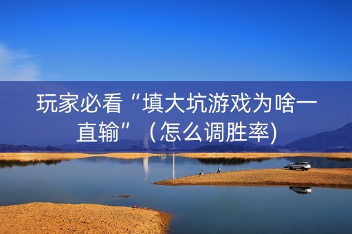 玩家必看“填大坑游戏为啥一直输”（怎么调胜率)