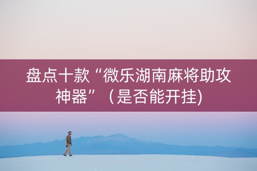 盘点十款“微乐湖南麻将助攻神器”（是否能开挂)