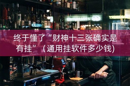 终于懂了“财神十三张确实是有挂”（通用挂软件多少钱)