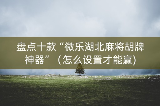 盘点十款“微乐湖北麻将胡牌神器”（怎么设置才能赢)