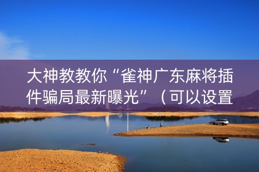 大神教教你“雀神广东麻将插件骗局最新曝光”（可以设置输赢吗)