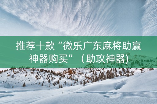 推荐十款“微乐广东麻将助赢神器购买”（助攻神器)