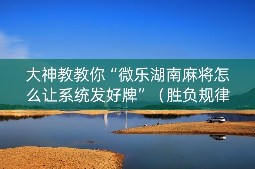 大神教教你“微乐湖南麻将怎么让系统发好牌”（胜负规律拿好牌)