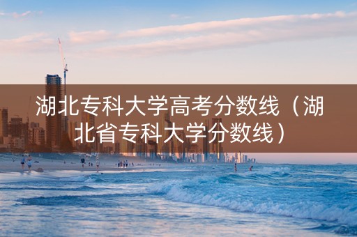 湖北专科大学高考分数线（湖北省专科大学分数线）