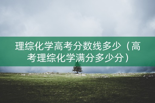 理综化学高考分数线多少（高考理综化学满分多少分）