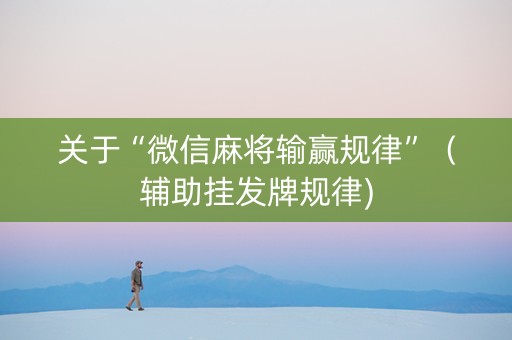 关于“微信麻将输赢规律”（辅助挂发牌规律)