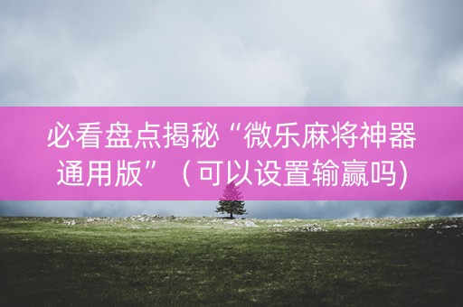 必看盘点揭秘“微乐麻将神器通用版”（可以设置输赢吗)