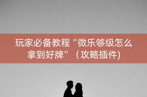 玩家必备教程“微乐够级怎么拿到好牌”（攻略插件)