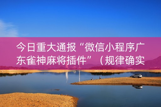 今日重大通报“微信小程序广东雀神麻将插件”（规律确实有挂)