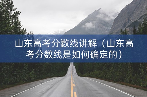 山东高考分数线讲解（山东高考分数线是如何确定的）