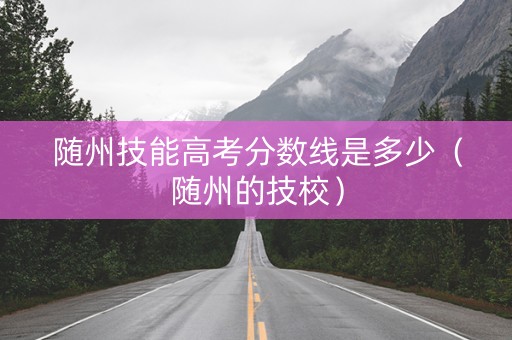 随州技能高考分数线是多少（随州的技校）