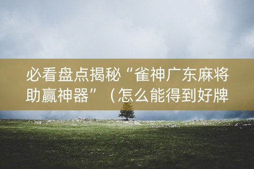 必看盘点揭秘“雀神广东麻将助赢神器”（怎么能得到好牌)