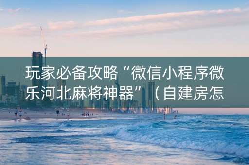 玩家必备攻略“微信小程序微乐河北麻将神器”（自建房怎么赢)