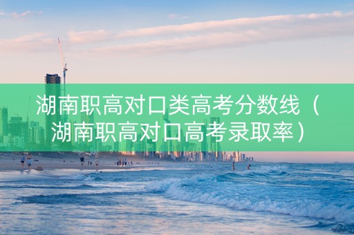 湖南职高对口类高考分数线（湖南职高对口高考录取率）